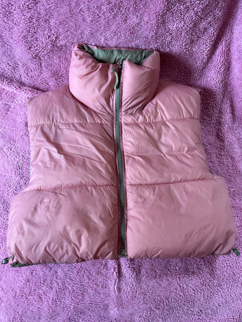 Zara Pink Cropped Puffer